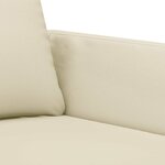 vidaXL Canapé à 3 places Crème 180 cm Similicuir