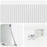 vidaXL Meuble TV mural Montage mural Blanc brillant 78 5 x 41 x 30 cm