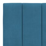 vidaXL Cadre de lit avec tête de lit bleu 200x200 cm velours