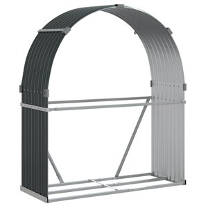 vidaXL Porte-bûches Anthracite 120 x 45 x 140 cm Acier galvanisé
