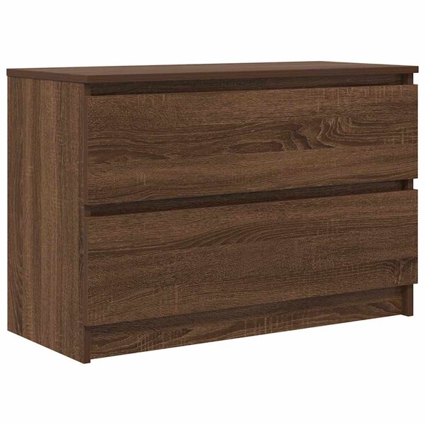 vidaXL Meuble TV chêne marron 80x35x54 cm bois d'ingénierie