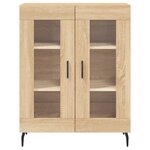 vidaXL Buffet haut Chêne sonoma 69 5x34x180 cm Bois d'ingénierie