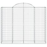 vidaXL Paniers à gabions arqués 14 Pièces 200x50x160/180 cm Fer galvanisé