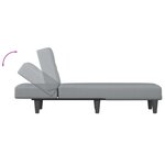 vidaXL Chaise longue gris clair tissu