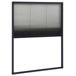 vidaXL Moustiquaire plissée pour fenêtre Aluminium Anthracite 60x80 cm