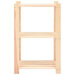 vidaXL Étagères de rangement à 3 niveaux 10 Pièces 60x38x90 cm Pin 150 kg