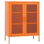 vidaXL Armoire de rangement Orange 80x35x101 5 cm Acier