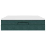 vidaXL Cadre de lit ottoman avec matelas vert foncé 200x200 cm velours