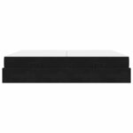 vidaXL Cadre de lit Noir 200 x 200 cm Velours