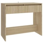 vidaXL Table console Chêne Sonoma 89x41x76 5 cm Acier