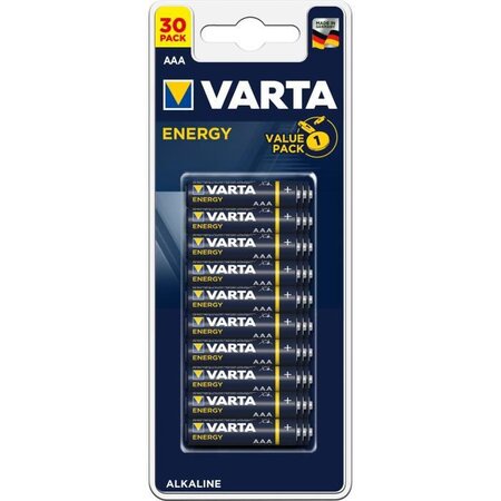 Varta pack family de 30 piles alcalines energy aaa (lr03) 1 5v