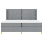 vidaXL Lit à ressorts avec matelas gris foncé 90x190 cm Gris clair