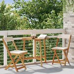 vidaXL Chaises de bistrot d'extérieur 2 Pièces Crème blanc