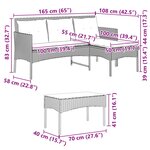 vidaXL Ensemble de canapé de jardin 2 Pièces Gris et bleu marine