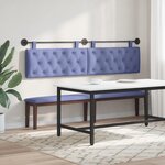 vidaXL Tête de lit suspendue Bleu denim Tissu