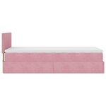 vidaXL Cadre de lit ottoman avec matelas rose 90x200 cm velours