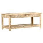 vidaXL Table basse peinte à main 110x50x45 cm Bois de manguier massif