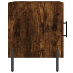 vidaXL Tables de chevet 2 Pièces chêne fumé 40x40x50 cm bois d'ingénierie