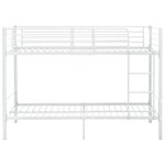 vidaXL Lit superposé sans matelas blanc métal 90x200 cm