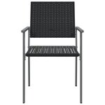 vidaXL Chaises de jardin lot de 4 noir 54x62 5x89 cm résine tressée