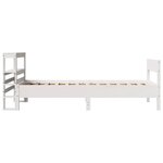 vidaXL Cadre de lit sans matelas blanc 75x190 cm bois de pin massif