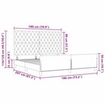 vidaXL Lit à ressorts avec tête de lit Rose 180 x 200 cm Velours