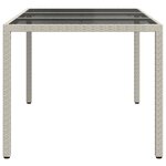 vidaXL Table de jardin pour repas Blanc 150 x 90 x 75 cm Poly rotin
