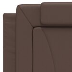 vidaXL Lit Viana avec matelas marron 100x200 cm similicuir