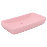 vidaXL Lavabo de luxe rectangulaire Rose mat 71x38 cm Céramique
