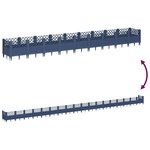 vidaXL Jardinière avec piquets bleu gris 363 5x43 5x43 5 cm PP
