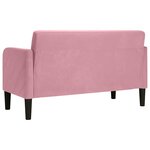 vidaXL Canapé causeuse rose 109 cm velours