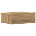 vidaXL Tables de chevet flottantes 2 Pièces chêne artisanal 40x32x15 cm