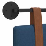 vidaXL Tête de lit suspendue Uni Bleu 190 x 55 x 5 cm PU antique