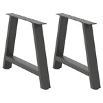 vidaXL Pieds de table basse en forme de A 2 pièces Anthracite 60 x (42-43) cm Acier