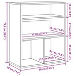 vidaXL Bibliothèque chêne fumé 60x30x71 5 cm bois d'ingénierie