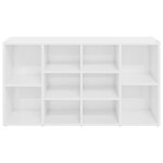 vidaXL Banc à chaussures Blanc brillant 103x30x54 5 cm Bois ingénierie