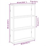 vidaXL Étagère murale blanc 43x9x60 cm bois d'ingénierie