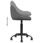 vidaXL Chaise de bureau Gris foncé Velours