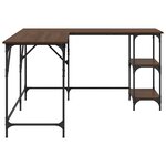 vidaXL Bureau chêne marron 139x139x75 cm bois d'ingénierie