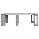vidaXL Table à dîner 240 x 85 x 75 cm Bois d'ingénierie Sonoma gris