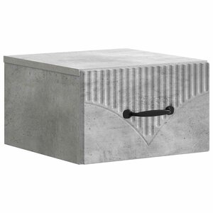 vidaXL Cabinet de chevet mural Gris béton 34 5 x 33 x 20 cm