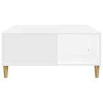 vidaXL Table basse blanc 80x80x36 5 cm bois d'ingénierie