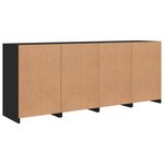 vidaXL Buffet avec lumières LED noir 164x37x67 cm
