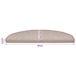 vidaXL Tapis d'escalier auto-adhésifs 15 Pièces Marron Clair
