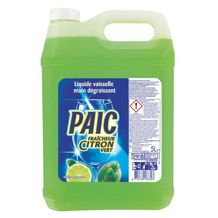 Liquide vaisselle mains concentré citron vert - Bidon 5 L (bouteille 5 litres)