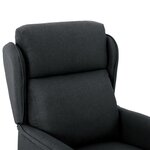 vidaXL Fauteuil inclinable électrique Gris foncé Tissu