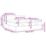 VidaXL Cadre de lit ottoman avec matelas bleu 160x200 cm tissu