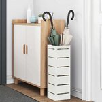 vidaXL Porte-parapluie Blanc 15 5 x 15 5 x 49 cm Métal