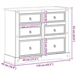 vidaXL Commode Corona 110x43x91 cm bois massif de pin