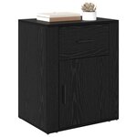 vidaXL Cabinet de chevet Chêne noir 35 x 50 x 60 cm Bois d'ingénierie